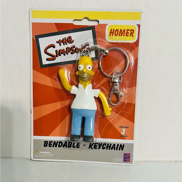 NJ Croce The Simpson Homer Simpson Bendable Figure Keychain - Picture 1 of 2